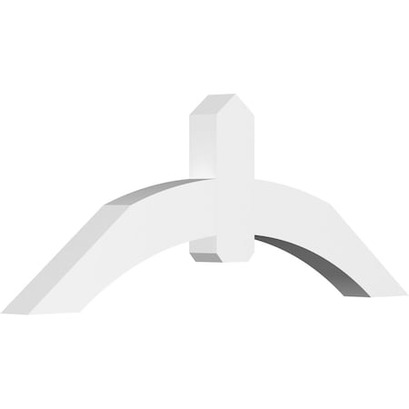 Ekena Millwork Archdale Architectural Grade PVC Gable Bracket, 60"W x 22 1/2"H x 4"D x 6"F, 9/12 Pitch GBP060X23X0406ARC00